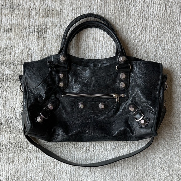 Balenciaga Agneau Giant 21 Silver Hardware Black Part Time - Picture 1 of 15